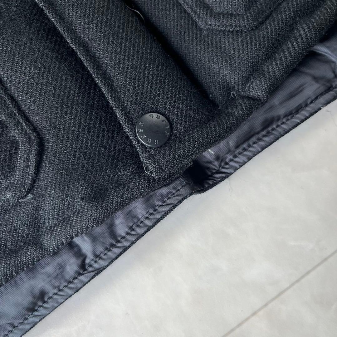 green 現HYKE ダウンベスト ブラック ウール混 日本製 サイズ2