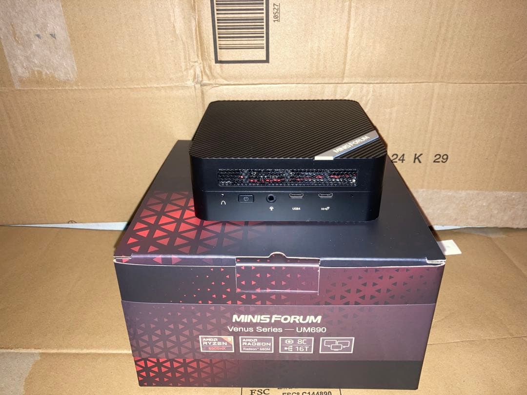 minisforum UM690 ryzen9 メモリ16GB SSD512GB