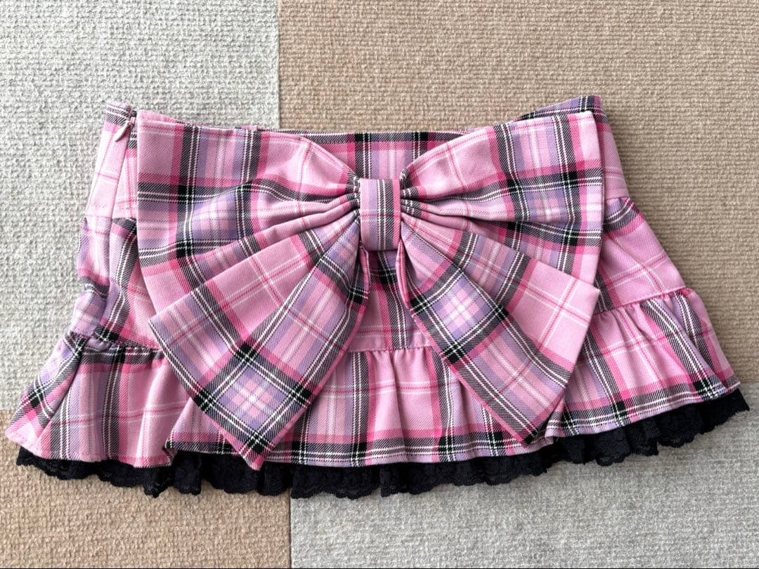 MARSSugarGlossチェック柄リボンミニスカ希少平成姫ギャルy2k地雷系