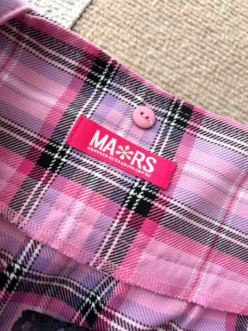 MARSSugarGlossチェック柄リボンミニスカ希少平成姫ギャルy2k地雷系
