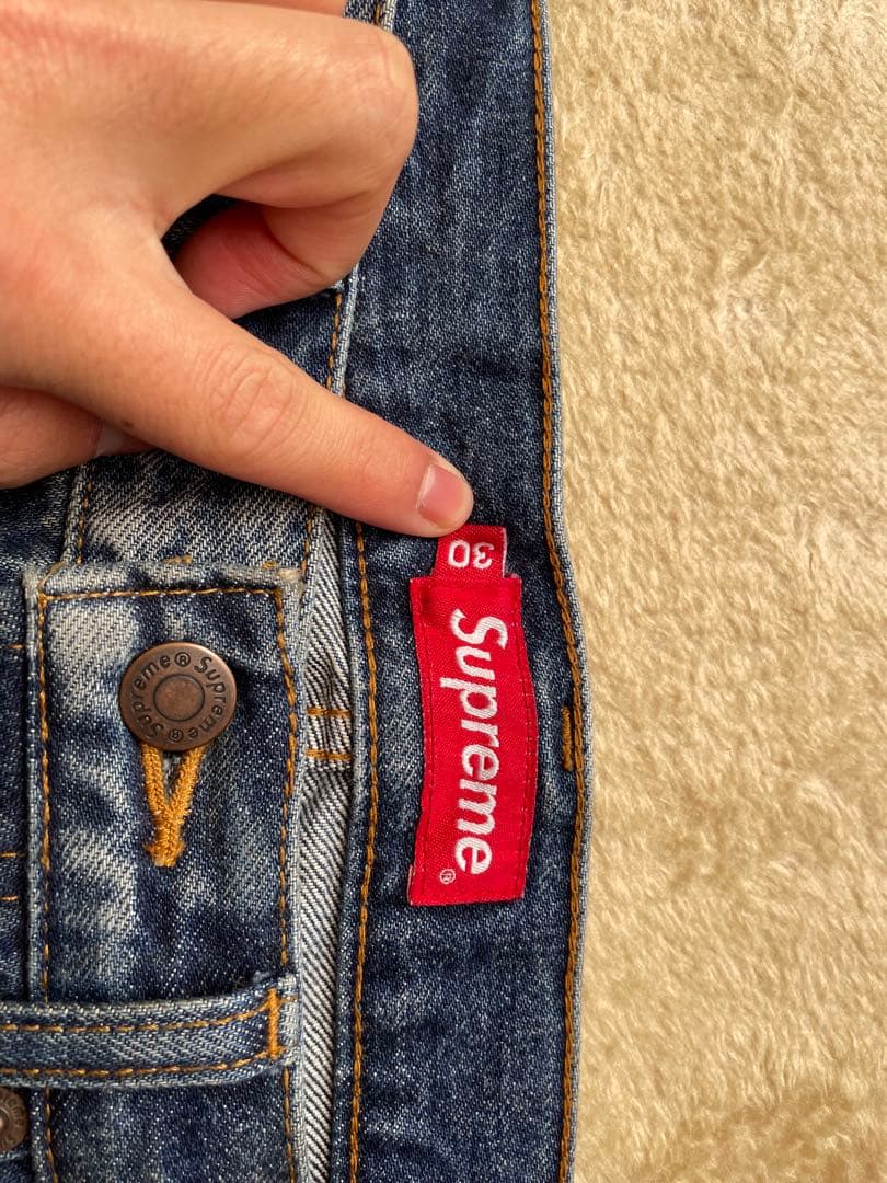 supreme 初期 Distressed Loose Fit Selvedge