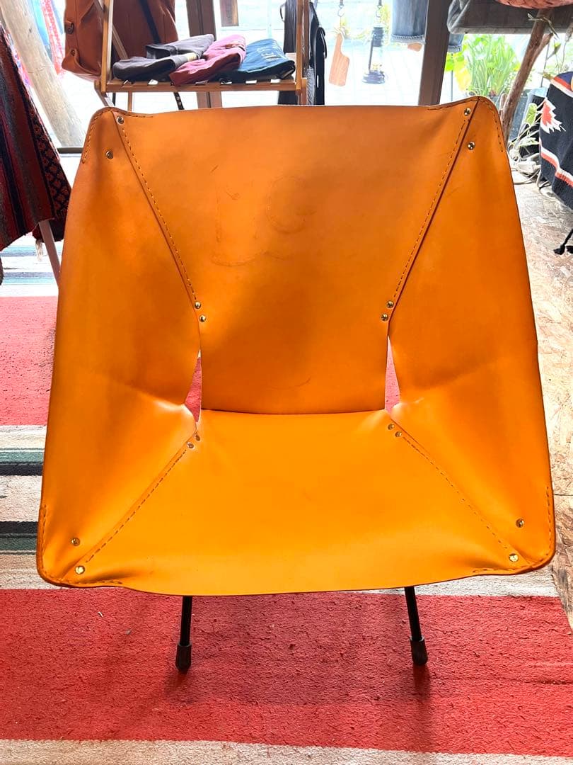 ヘリノックス 本革カバー 生成り　2mm厚手縫い キャンプ アウトドア　焼印