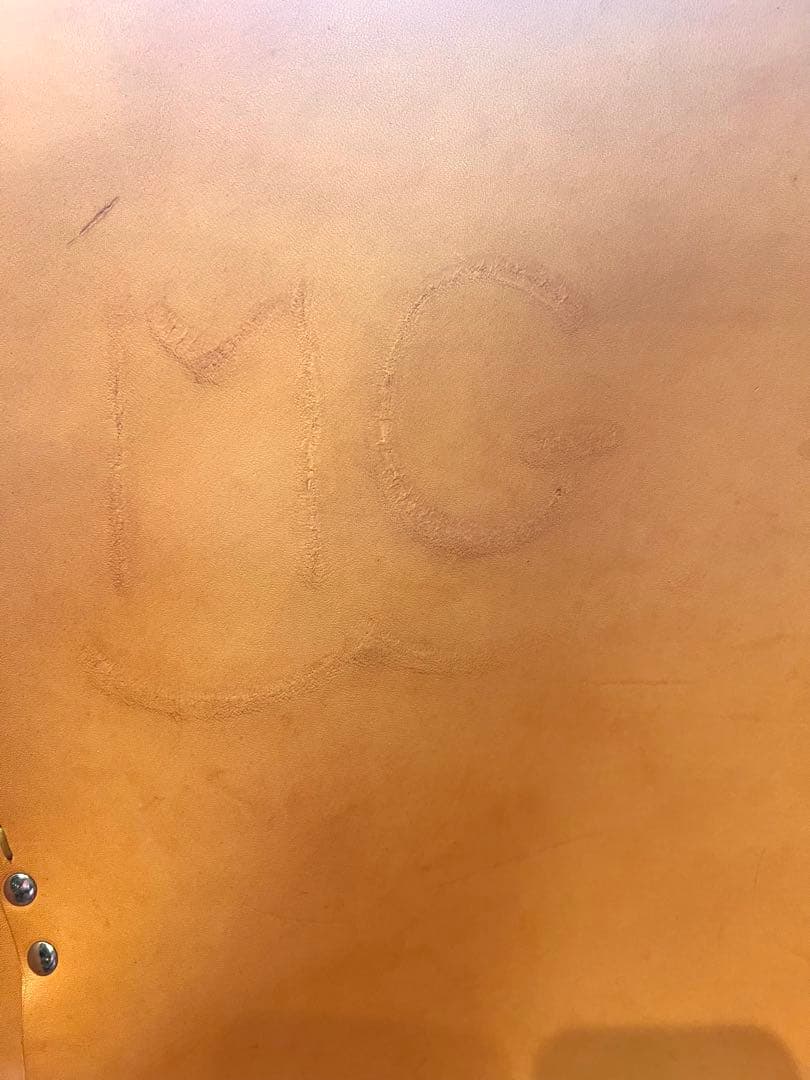 ヘリノックス 本革カバー 生成り　2mm厚手縫い キャンプ アウトドア　焼印