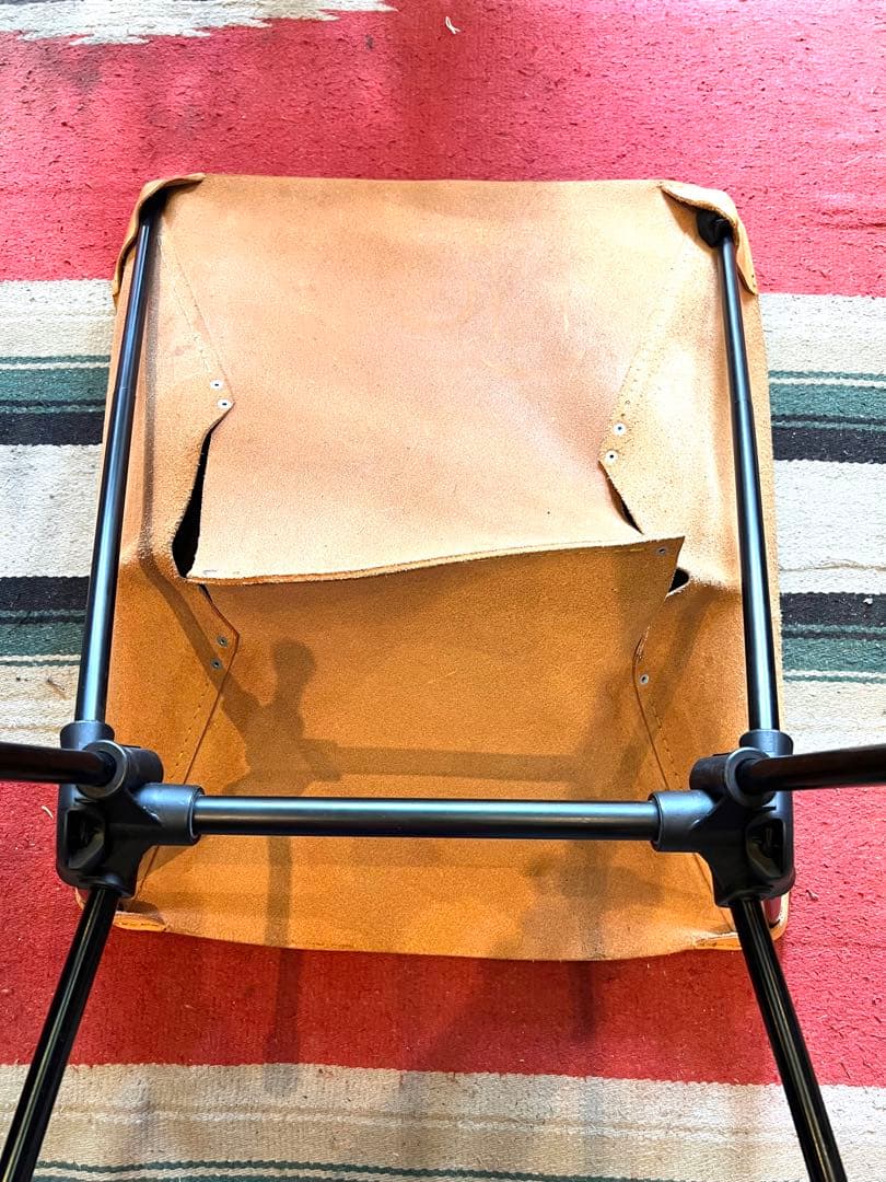 ヘリノックス 本革カバー 生成り　2mm厚手縫い キャンプ アウトドア　焼印