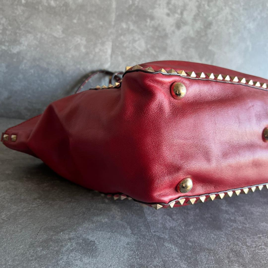 ⭐️VALENTINO⭐️ヴァレンティノ ロックスタッズ トートバッグ レッド