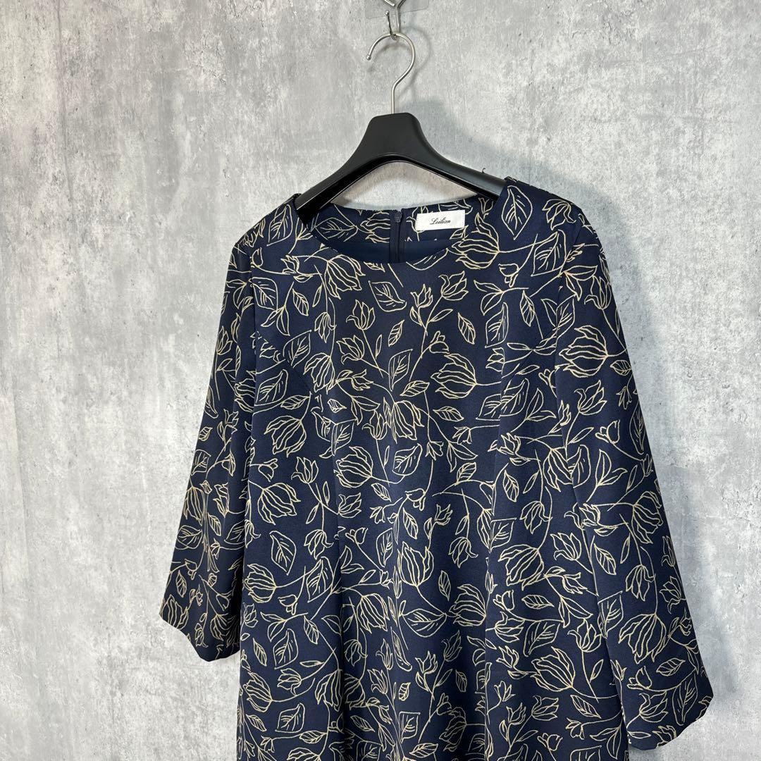 Leilian プリントワンピース 13＋