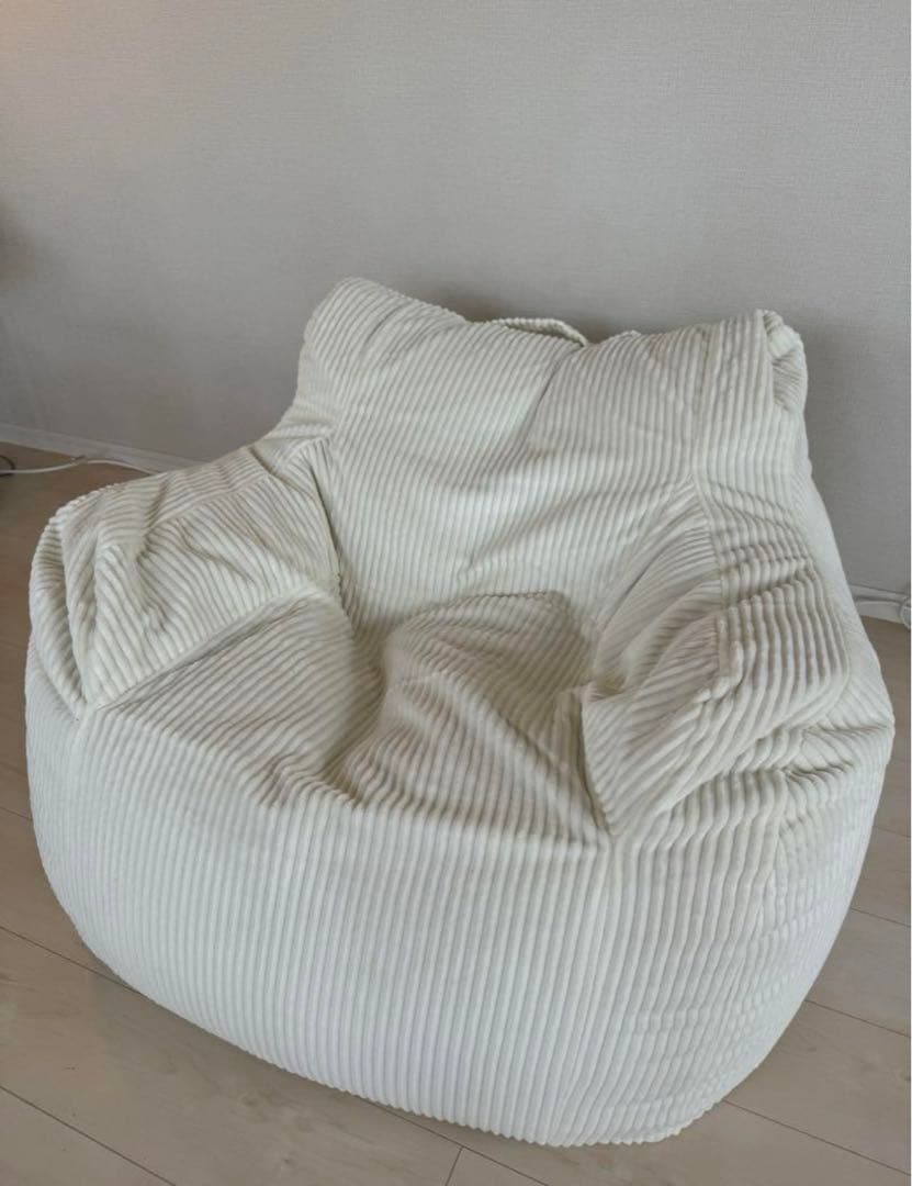 ※やぶん※Loosy HUGME 1人掛け ビーズソファ IVORY