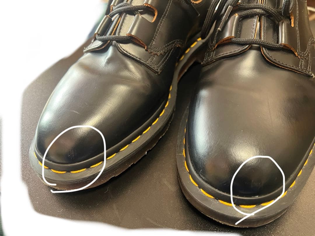 Dr. Martens ブラック イエローステッチ　タイシューズ