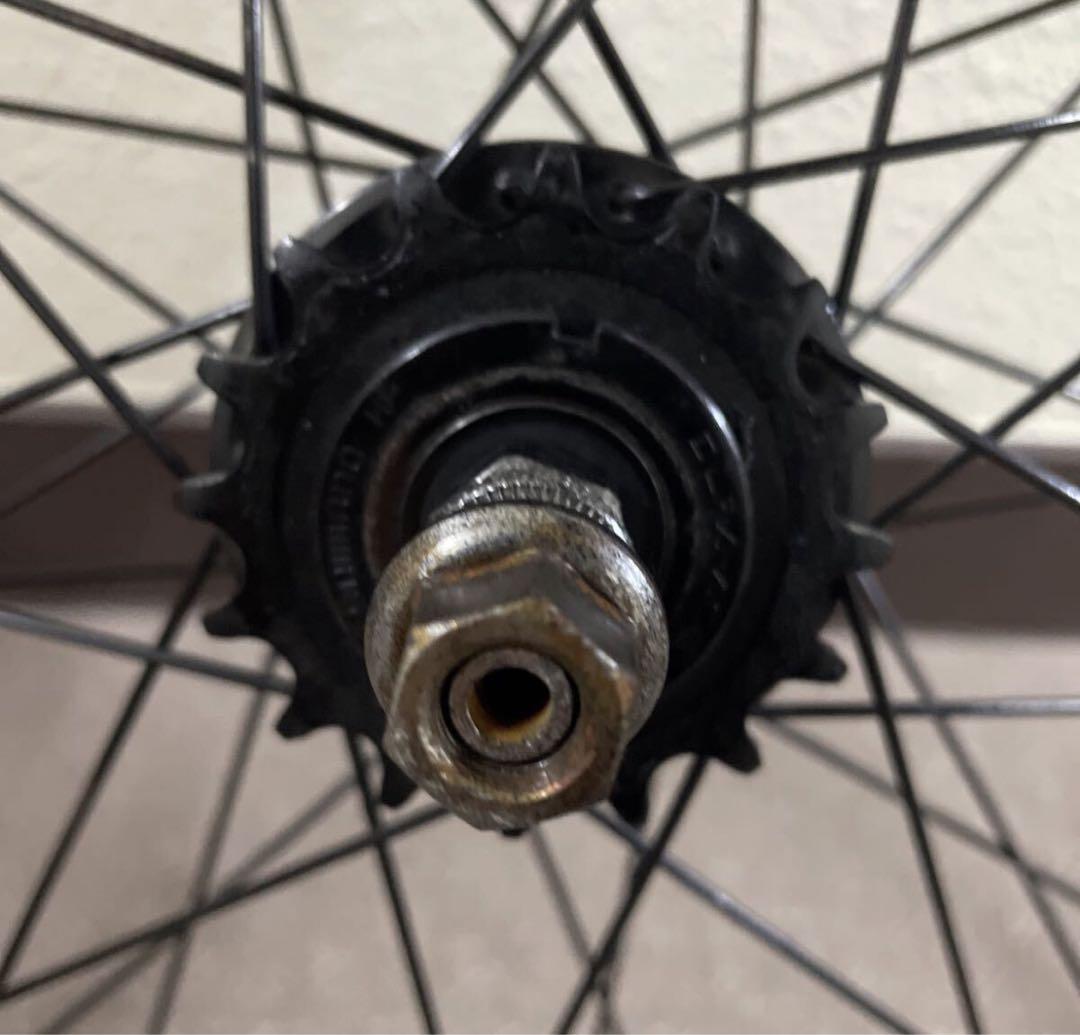 【最終価格】ピストバイクホイール 前輪MICHE 700c固定&フリーギア付