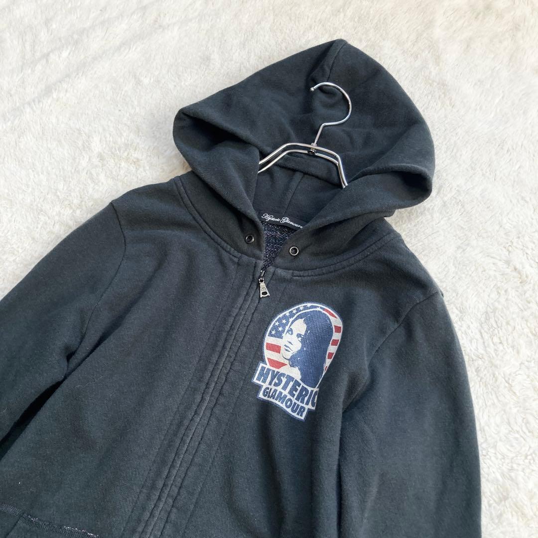 希少✨ヒステリックグラマー　パーカー　ジップ　ヒスガール　背面デカロゴ　Fサイズ