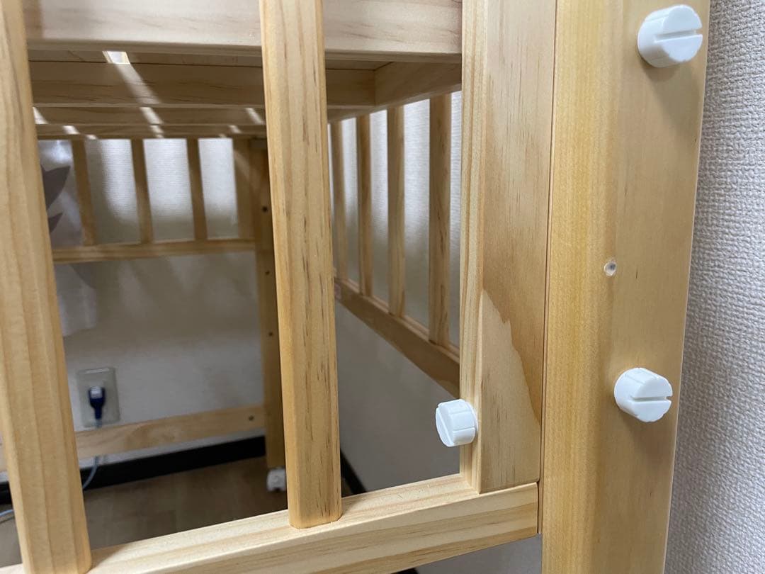 yamatoyaトール Wオープン ミニベビーベッドナチュラル