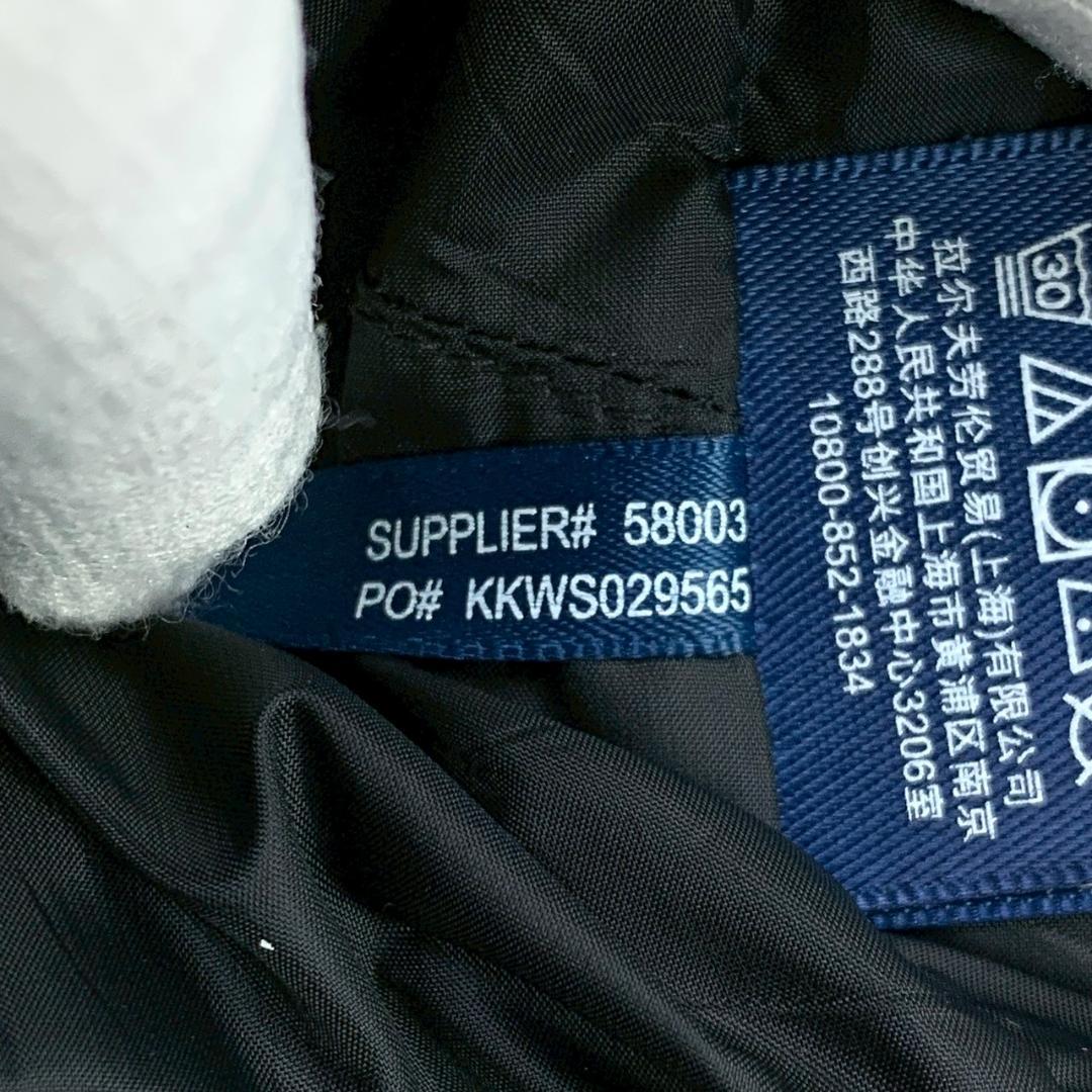 ポロラルフローレン ダウンベスト ビッグポニー刺繍 ブラック S　E002