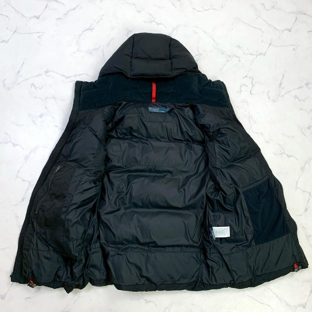 ポロラルフローレン ダウンベスト ビッグポニー刺繍 ブラック S　E002
