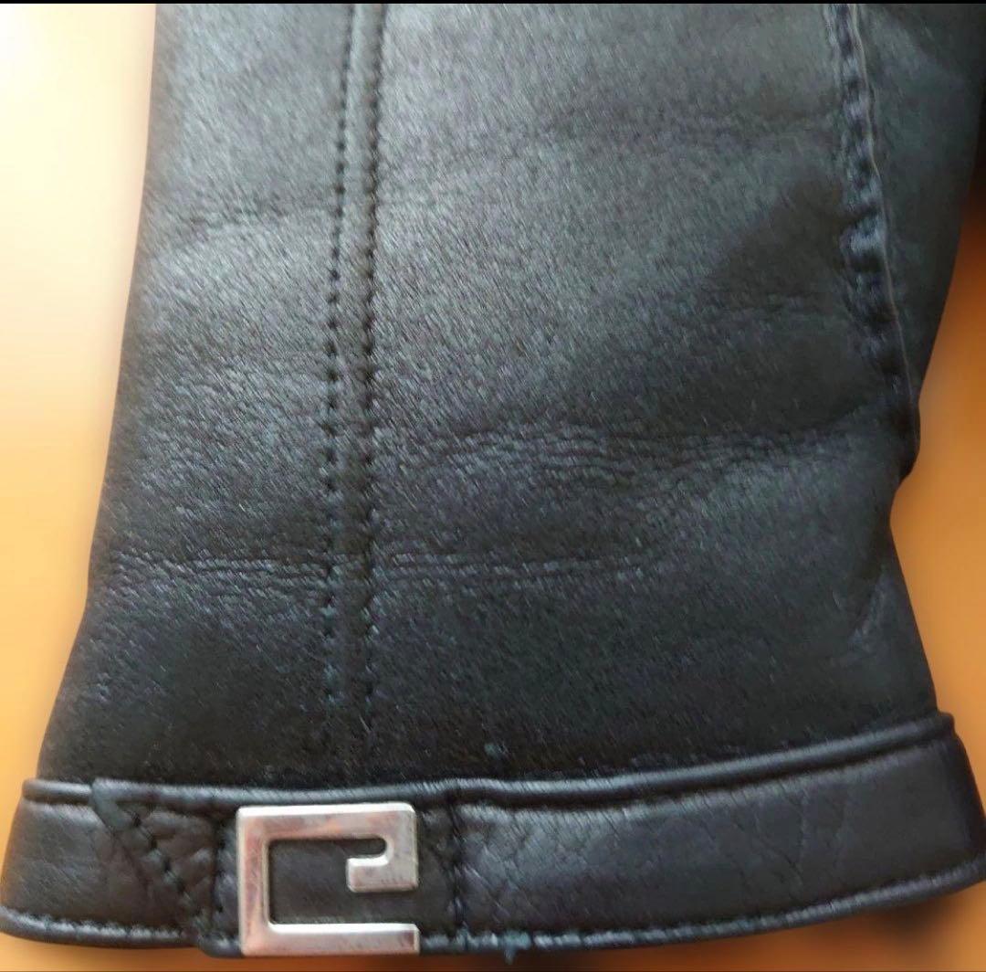 GUCCI黒 レザー 手袋 金具付き箱あり サイズ6半