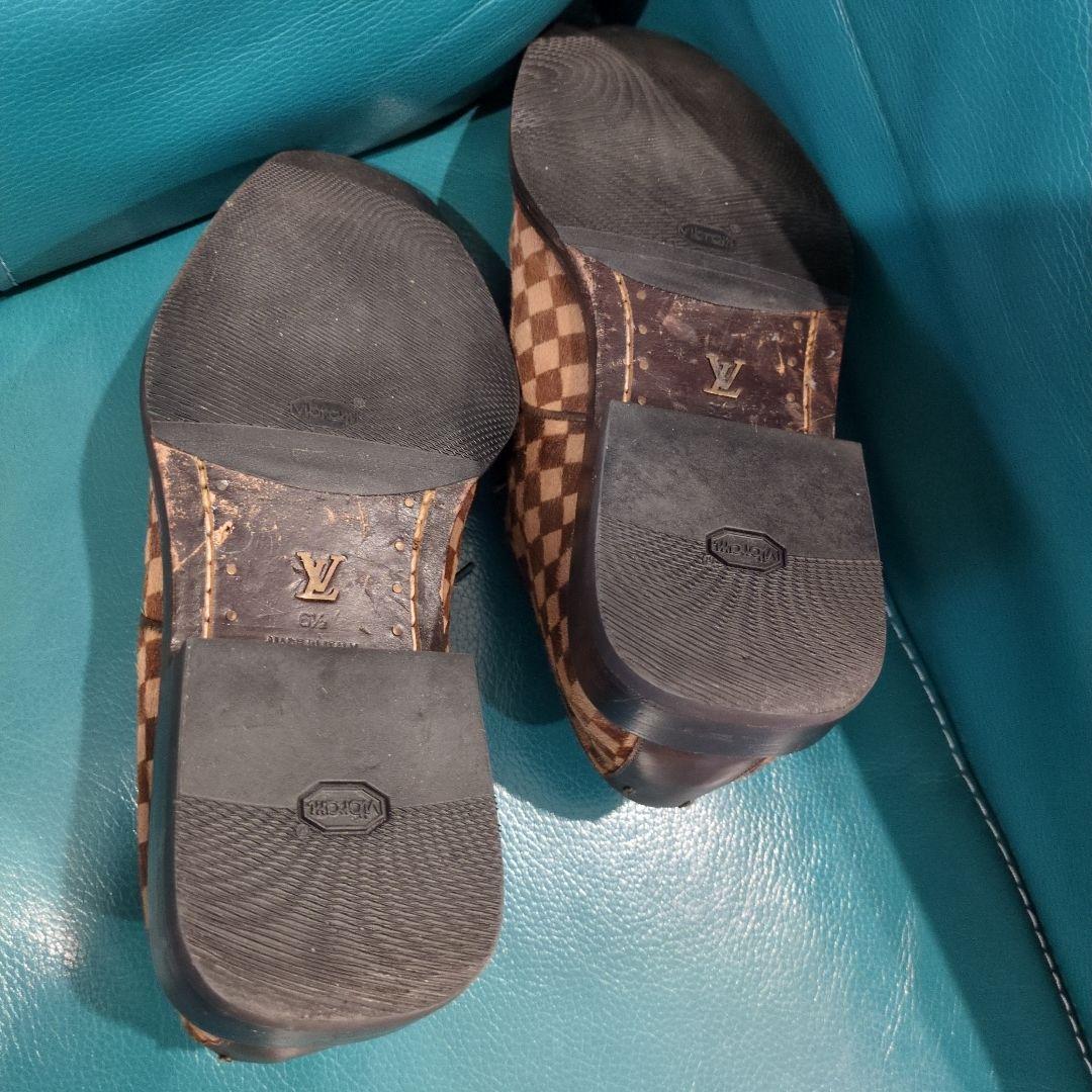 LOUIS VUITTON　ダミエ　ハラコ シューズ　26.5（26）