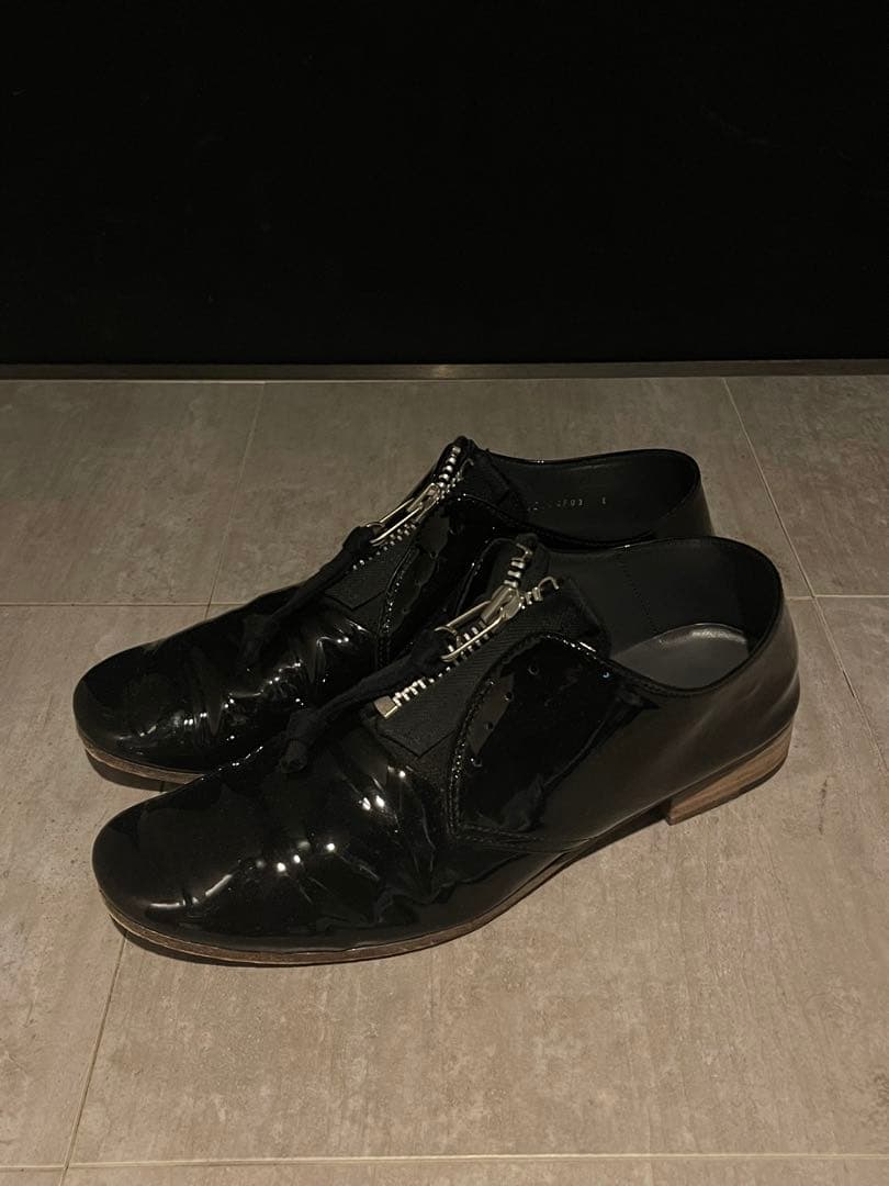 UNDERCOVER エナメルレザー センタージップシューズ