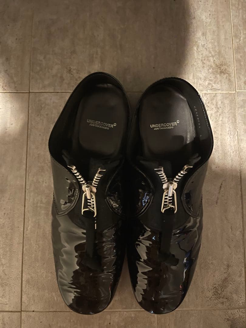 UNDERCOVER エナメルレザー センタージップシューズ