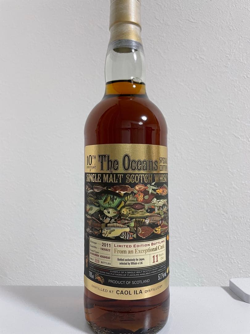 カリラ2011 バーボンホグスヘッド 「オーシャンズ」10周年記念ボトル 未開栓