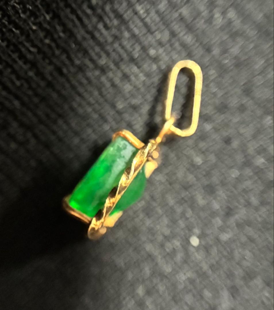 エメラルド K18チャーム　最終価格