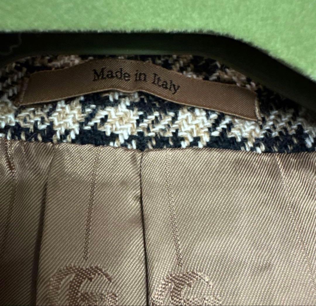 と*う様 売り切り★定価28万★GUCCI★ラベル付き チェック ウール ジャケ