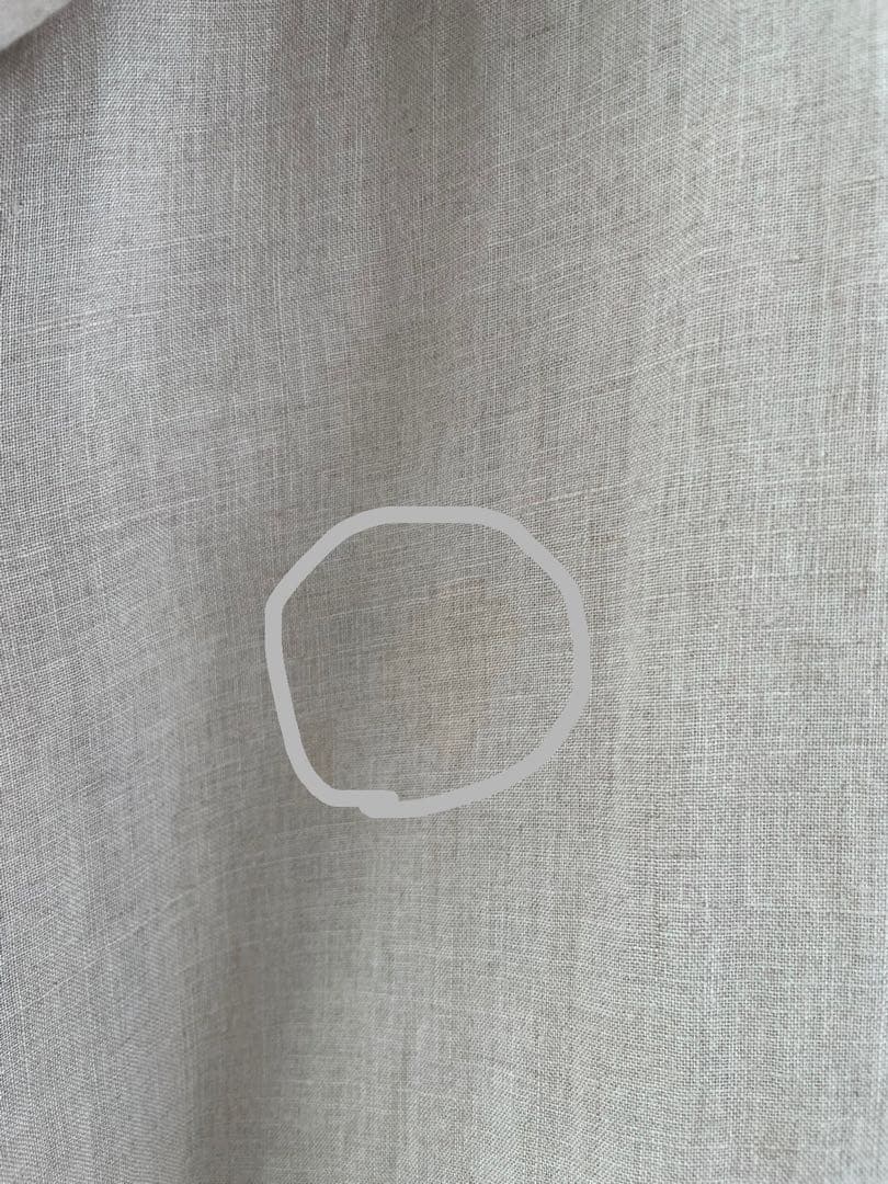 ネストローブnest Robe バイカラーリネンフリル袖ワンピース