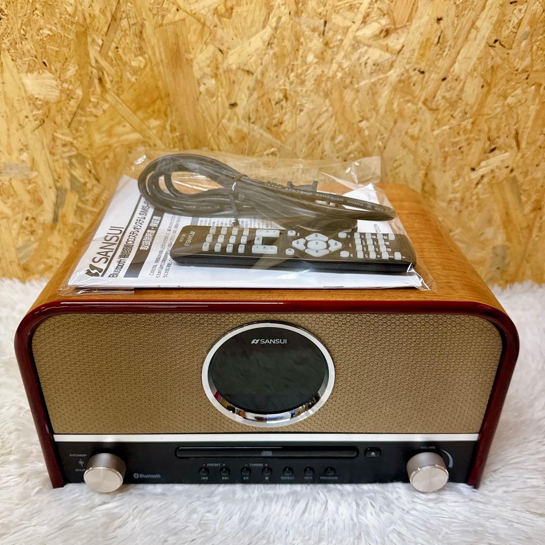 SANSUI SMS-800BT Bluetooth対応CDプレーヤー レトロ