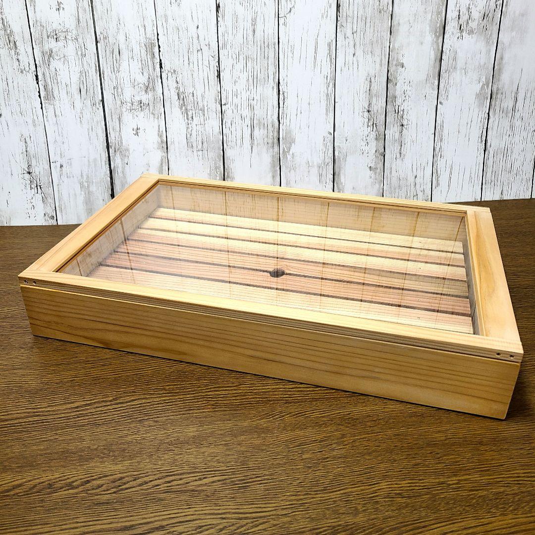 No1931【保冷剤付き】 寿司ネタケース ネタ箱　目皿・アクリル蓋付【手作り】