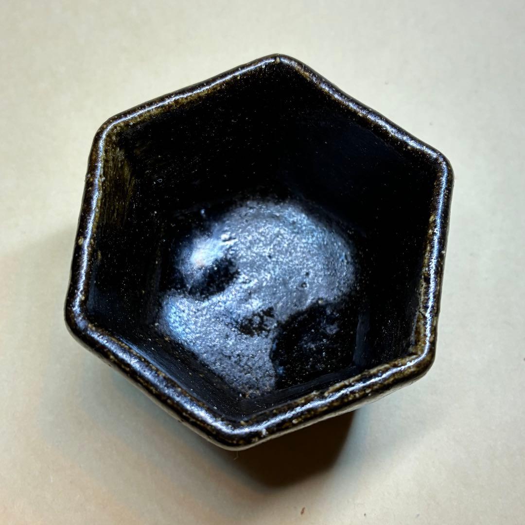 ぐい呑み 池西剛 朧月手六角盃 共箱