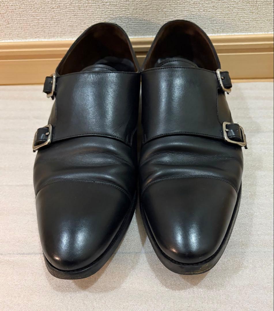 定価10万【CARMINA】カルミナ ダブルモンク 80250 UK8 黒