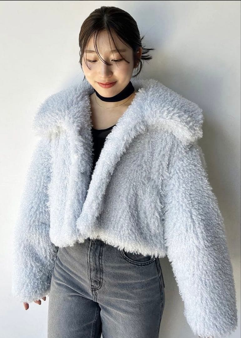 snidel スナイデル　2wayカラープードルファーコート