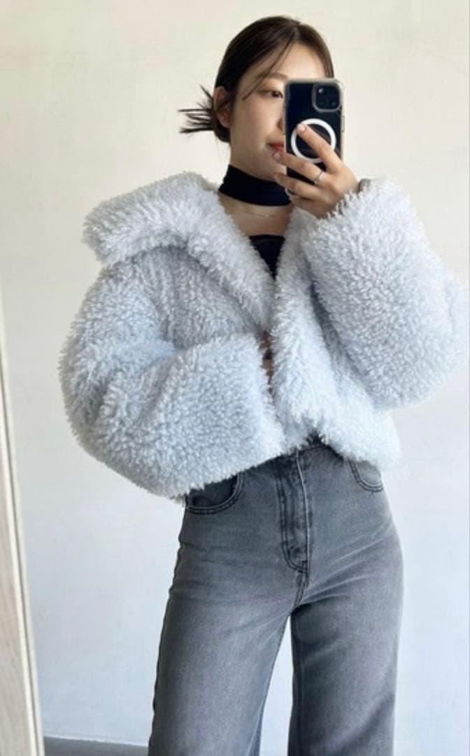 snidel スナイデル　2wayカラープードルファーコート