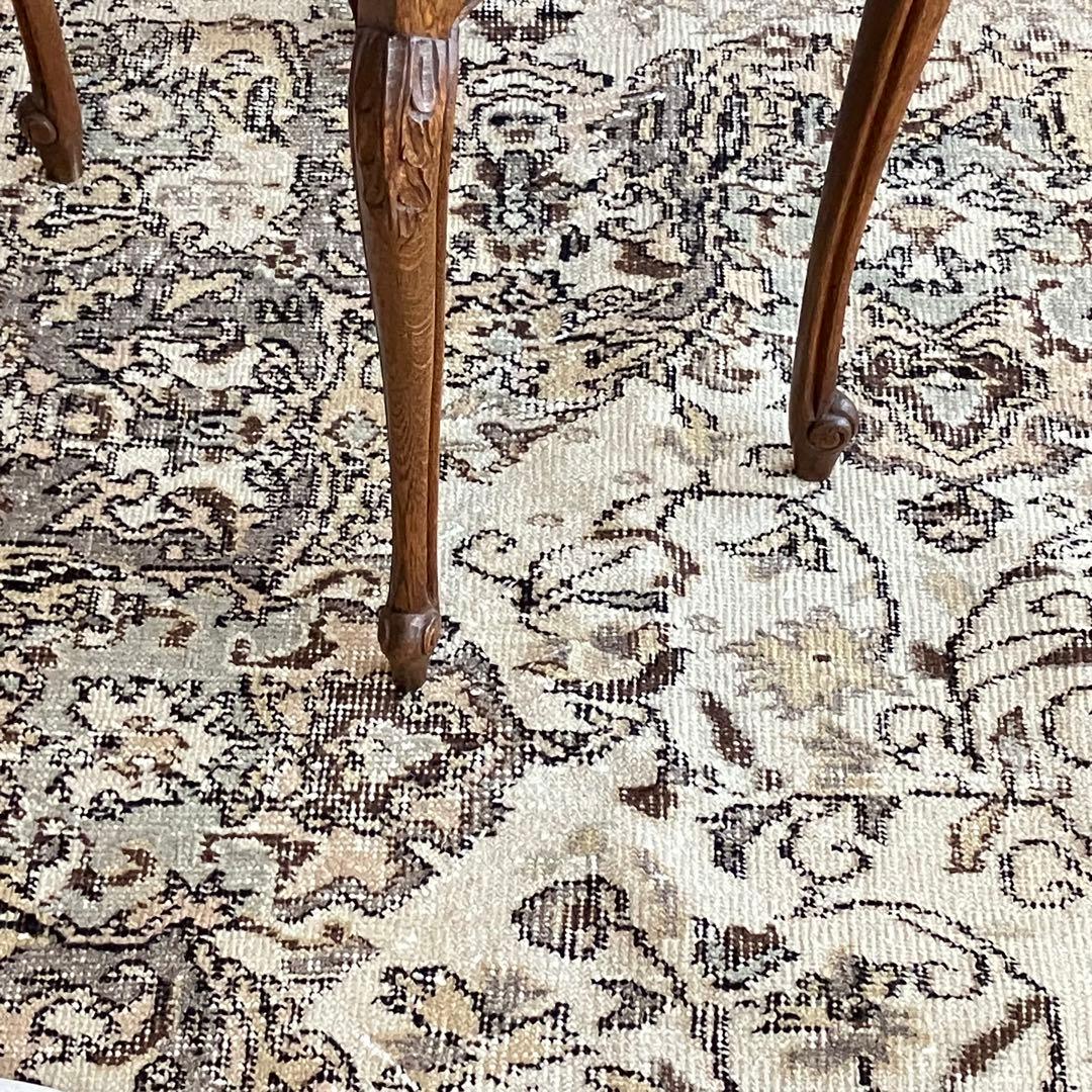 超大判168.5×276アンティークベージュ　メダリオン　トルコヴィンテージラグ