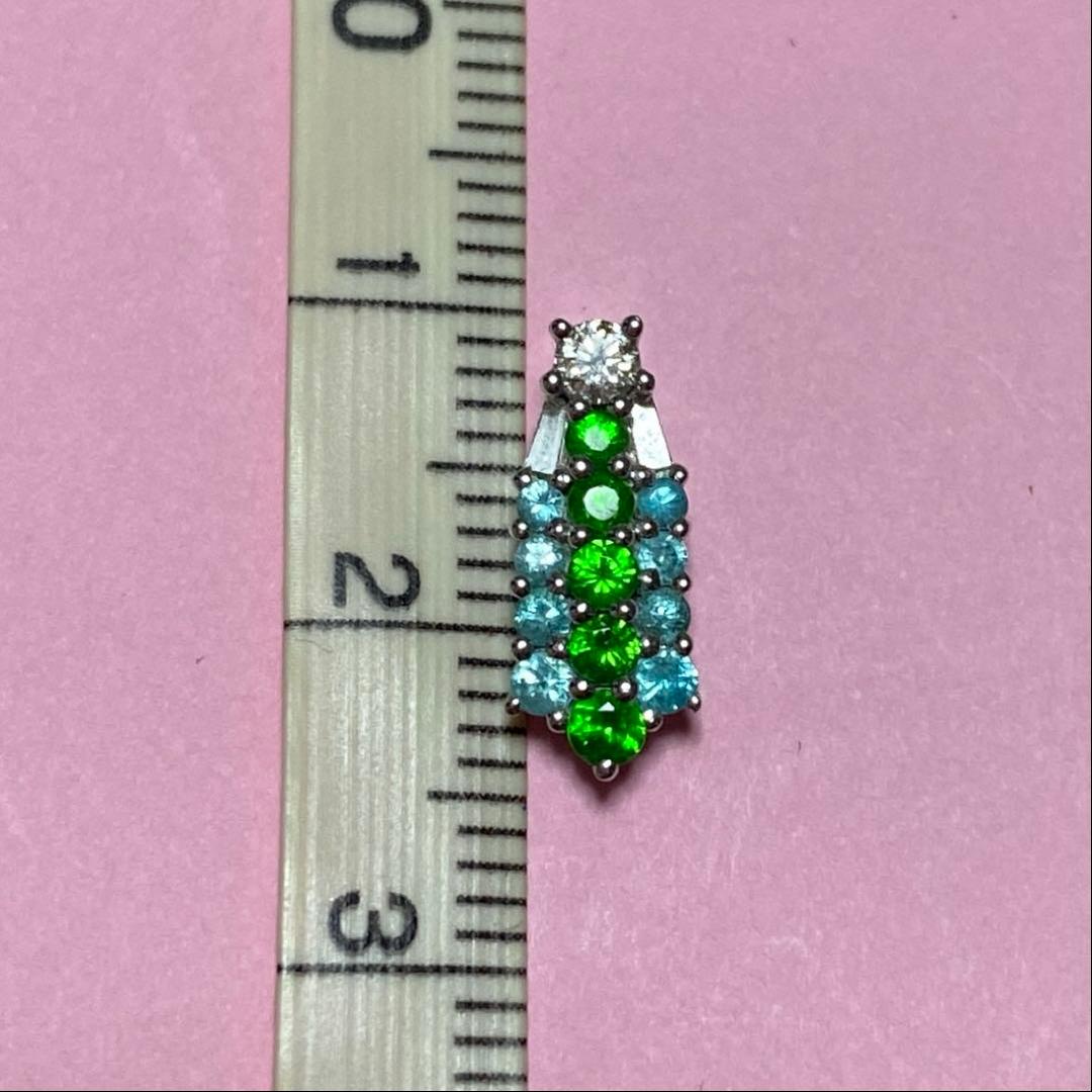 K18WG デマントイド&パライバ& ダイヤモンドペンダントトップ【GSTV】