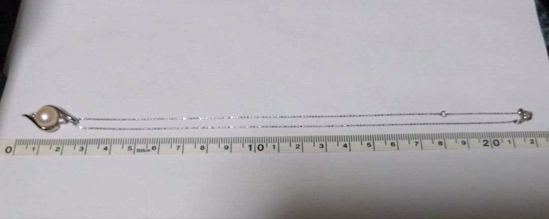 ジュエリーツツミ K10ホワイトゴールド淡水パールネックレス