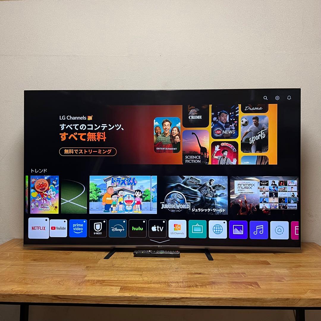 即日受渡❣️全国送料込LG 65V型 4K液晶テレビ ネット動画配信アプリ○