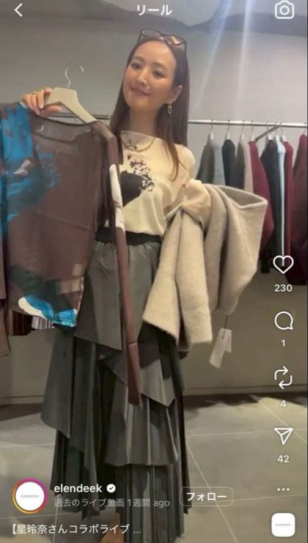 elendeek エレンディーク　オーレグリントスキンカットソー