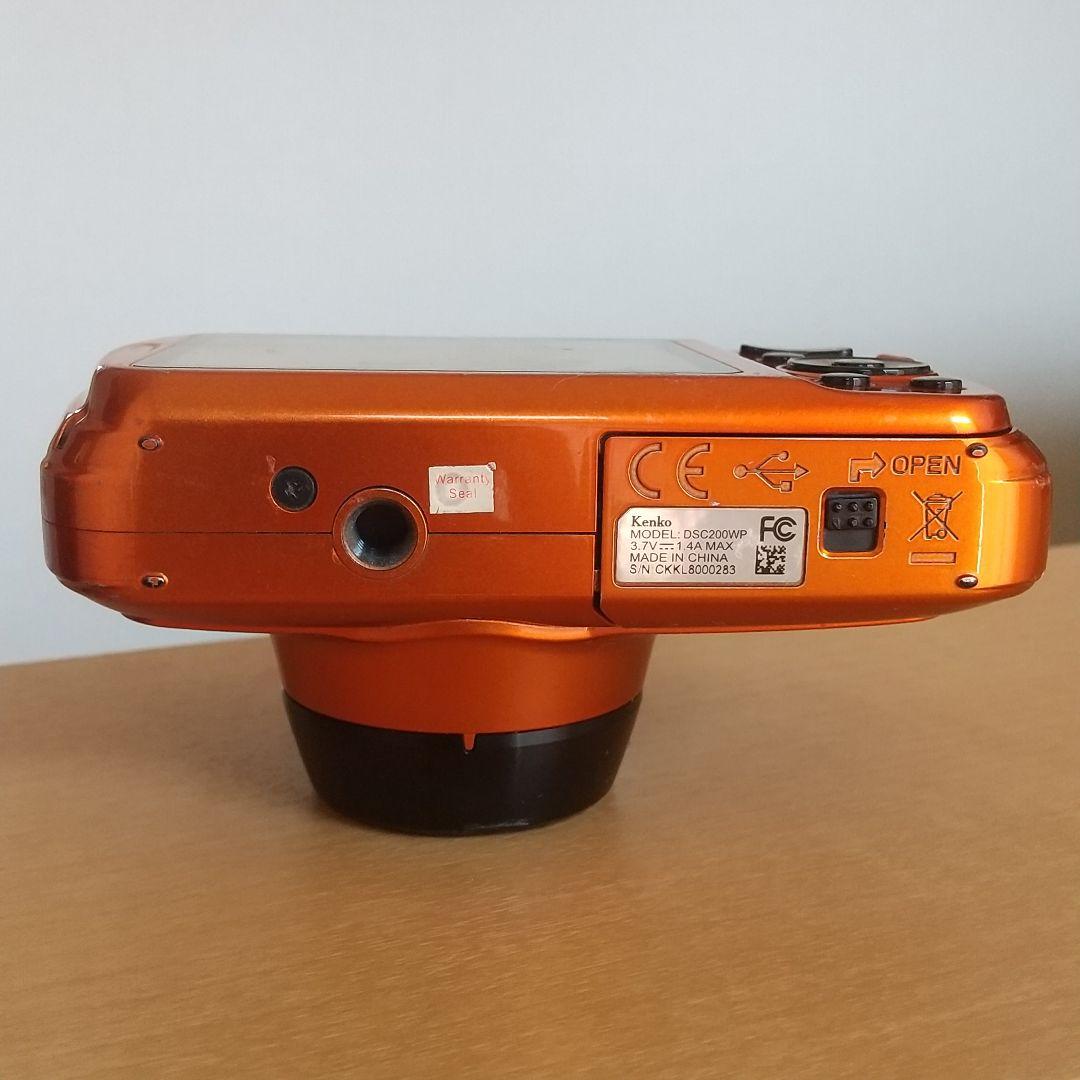 防水コンパクトデジタルカメラ KenKo DSC200WP オレンジ 本体