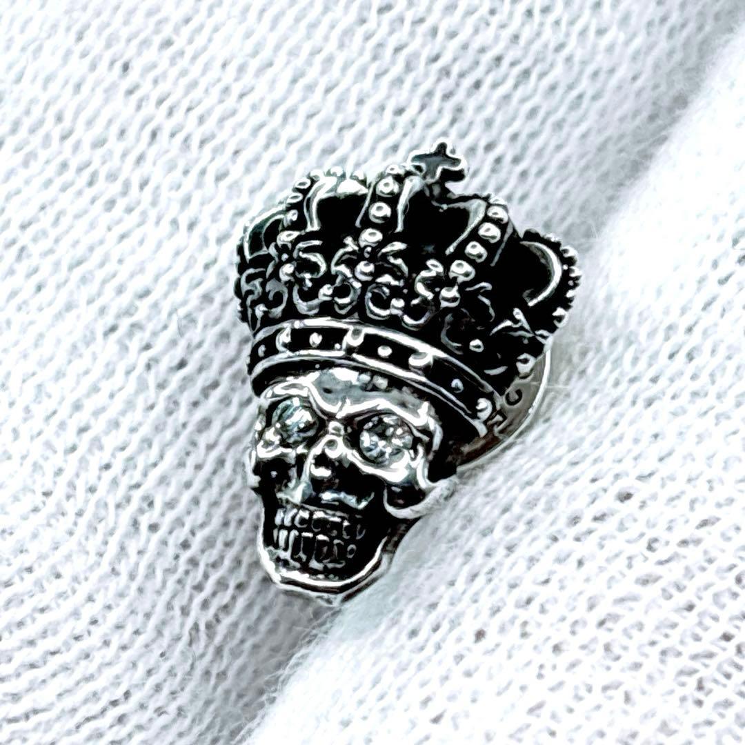 美品 Justin Davis ダイヤD 0.01 K18ポスト スカルピアス