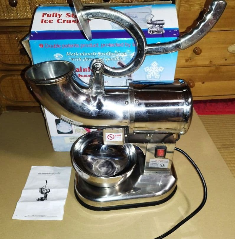 送料無料ステンレス砕氷機　アイスクラッシャー　中古 かき氷機