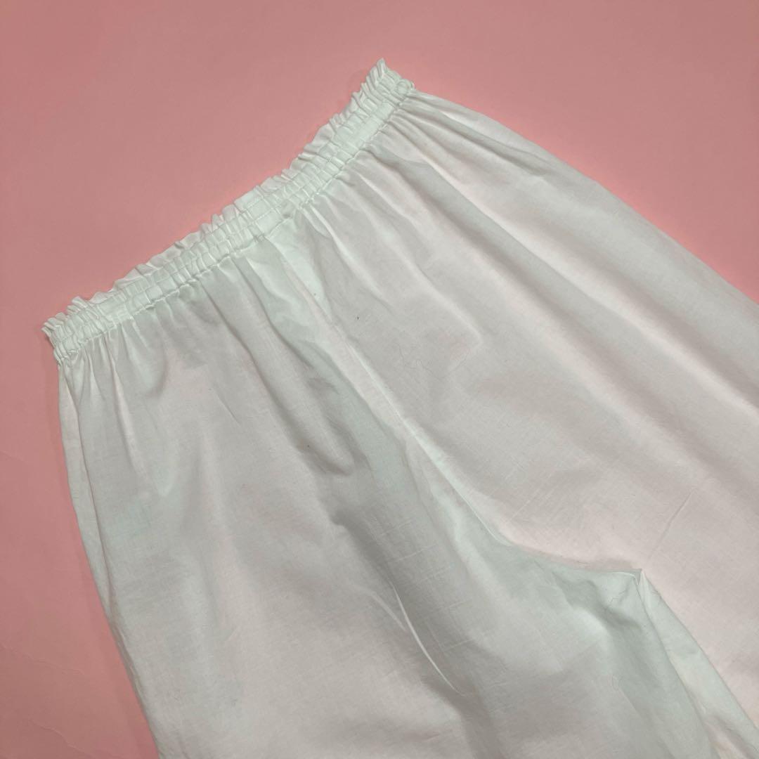 ピンクハウス 白 ピコフリル使い 綿ローンドロワーズ