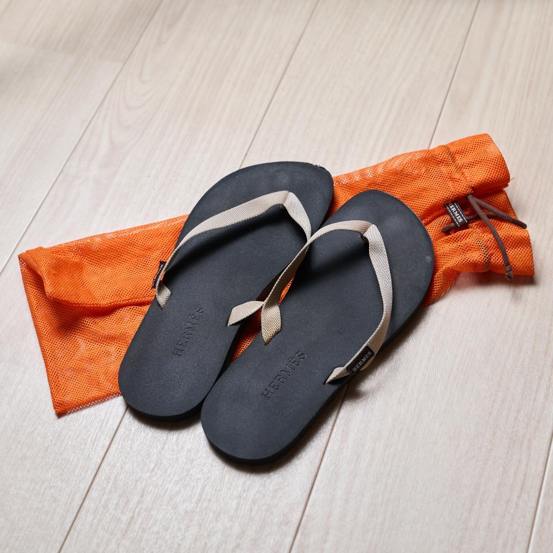HERMÈS エルメス ビーチサンダル トングサンダル 保存袋付