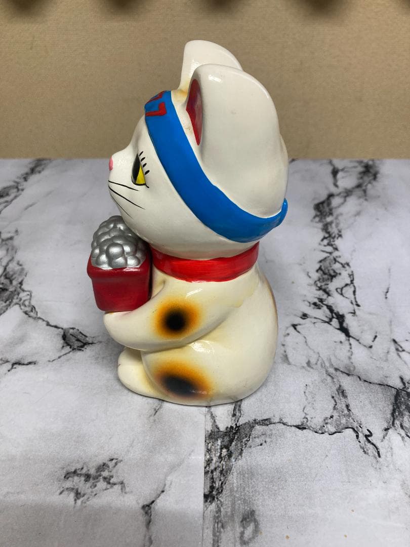 加藤工芸 777 フイバー 招き猫 貯金箱