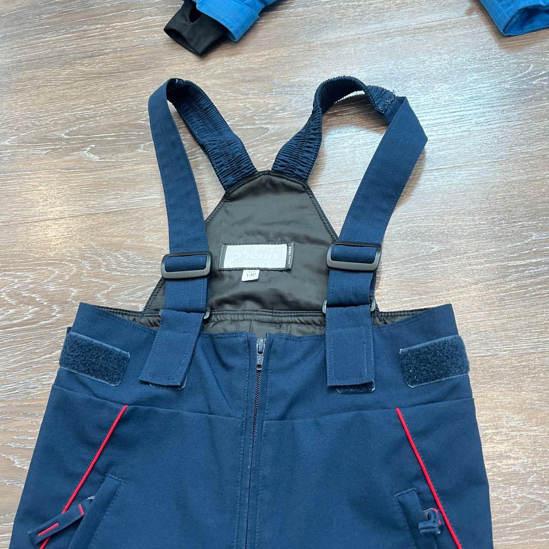 フェニックス 130 男の子　スキーウェア　青　ブルー　セットアップ