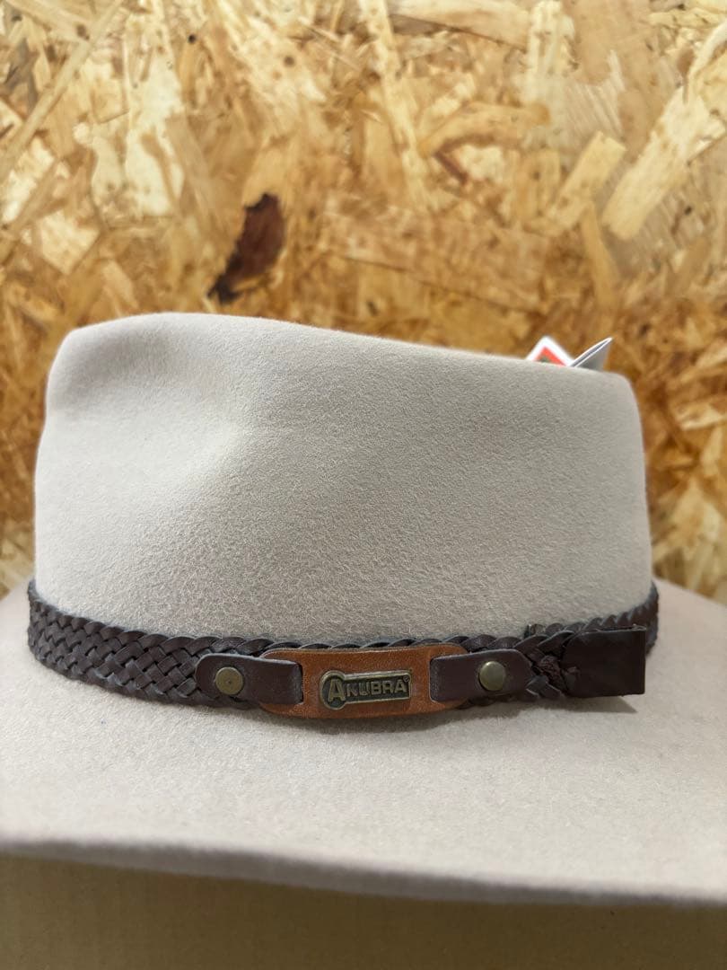 AKUBRA アクブラ　ウエスタンハット　テンガロンハット　ベージュ58キムタク