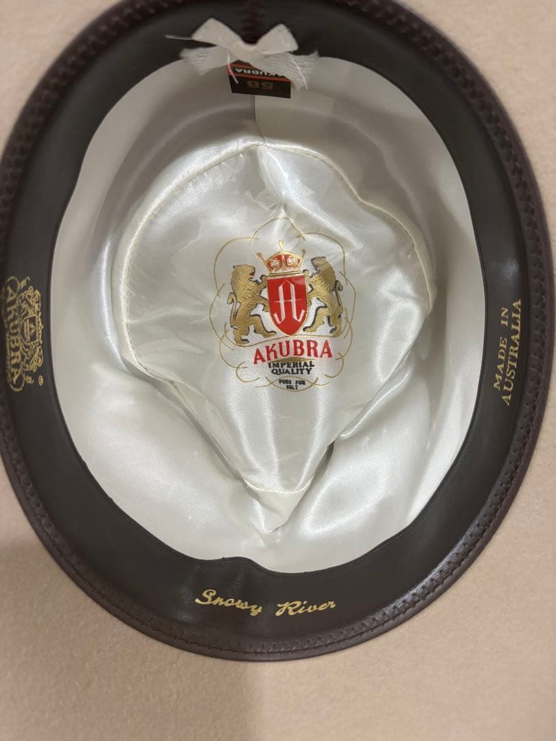 AKUBRA アクブラ　ウエスタンハット　テンガロンハット　ベージュ58キムタク