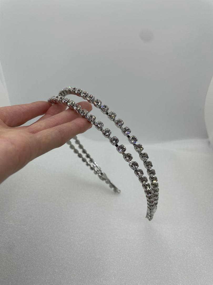 ラブティアラ　クリスタルカチューチャ　ピアスセット　ブライダルアクセサリー