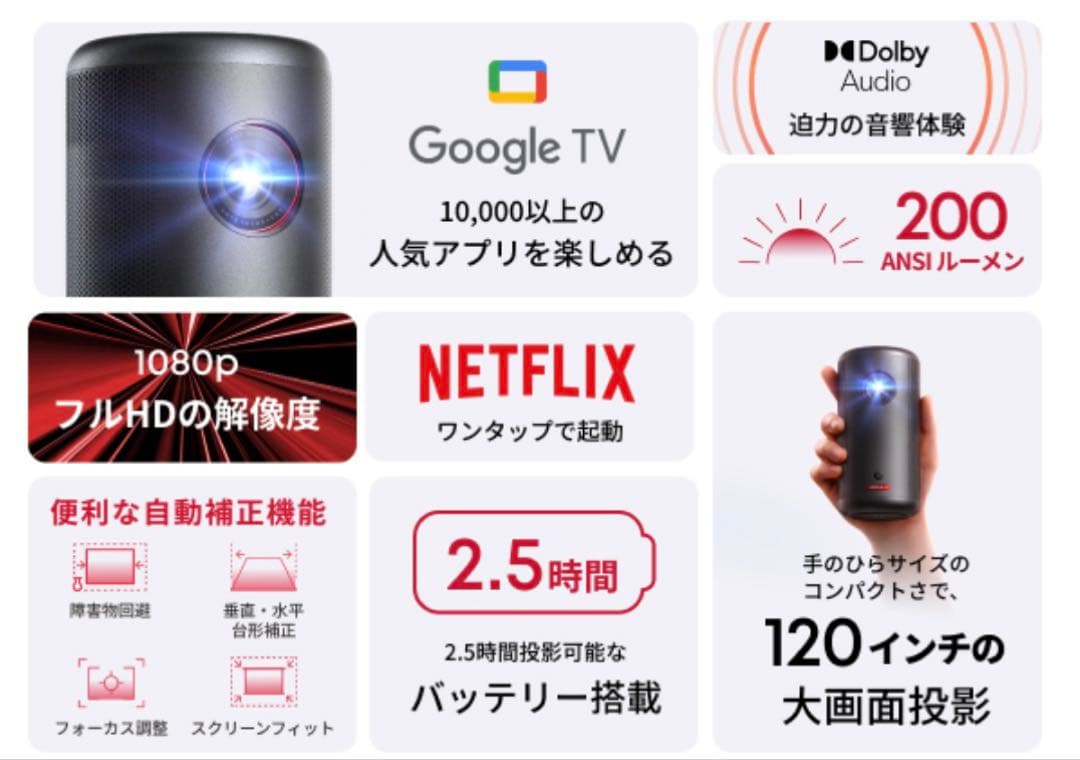 Anker Nebula Capsule 3 (スタンド付)
