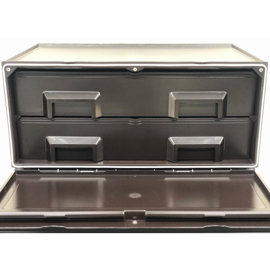 ■タッパーウェア■スーパーチェスト　ワイド　引き出し　2段 　収納　レトロ