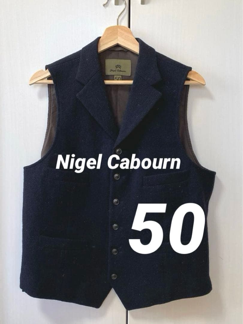ナイジェルケーボン マロリーベスト ウール 50 ジャケット ネイビー