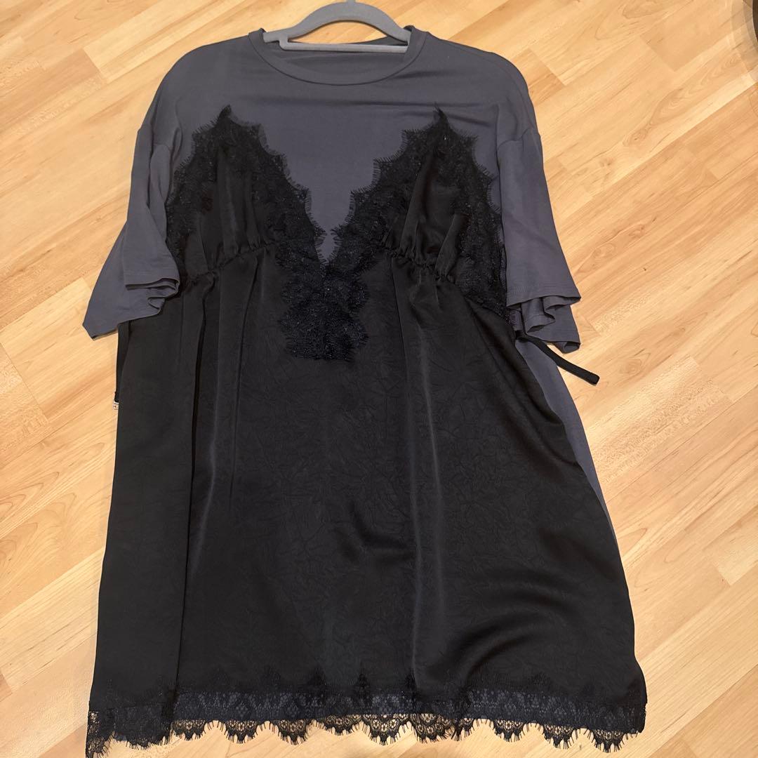 トップス Ameri MEDI SATIN DOCKING TUNIC TEE